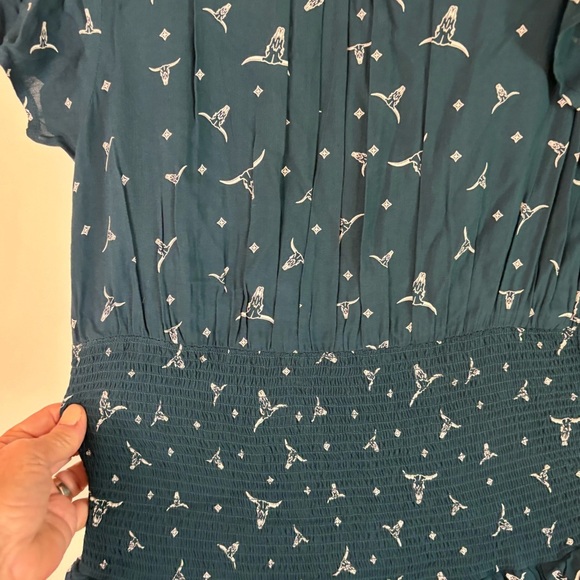 Ariat Womens Steer Me Dress (10046269) Steer Me Print 4 - Picture 9 of 12